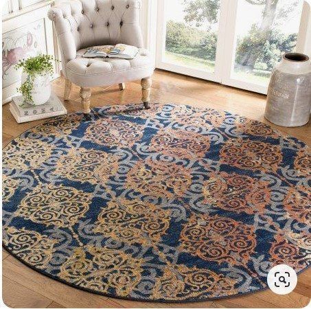 Safavieh Evoke Keith Damask Round Carpet Floor Rug Living Room Bedroom Decor Round Area Rug Carpet Safavieh Evoke Keith Damask Round Carpet Floor Rug Living Room Bedroom Decor Round Area Rug Carpet