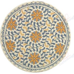 Safavieh Hand Hooked Majestic Ivory Round Carpet Floor Rug Living Room Bedroom Decor Round Area Rug Carpet