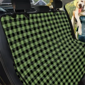 Sage Green Buffalo Check Pattern Design Car Back Seat Cover Dog Car Seat Covers - a04ae426164b
