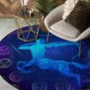 Sagittarius Round Carpet Floor Rug Living Room Bedroom Decor Round Area Rug Carpet