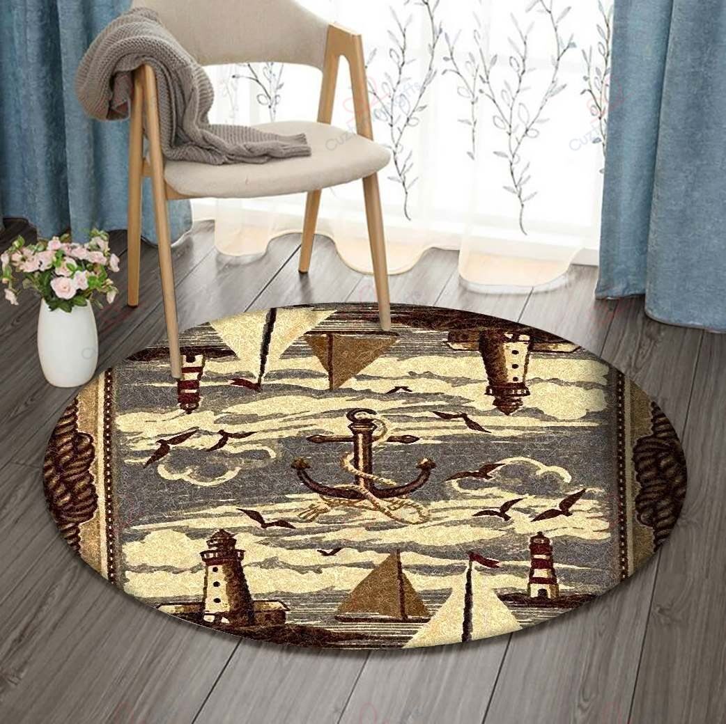 Sailing Round Carpet Floor Rug Living Room Bedroom Decor Round Area Rug Carpet Sailing Round Carpet Floor Rug Living Room Bedroom Decor Round Area Rug Carpet