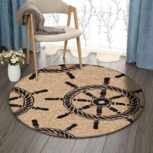 Sailing Round Carpet Floor Rug Living Room Bedroom Decor Round Area Rug Carpet