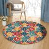 Sailor Boat Bird And Lighthouse Round Carpet Floor Rug Living Room Bedroom Decor Round Area Rug Carpet