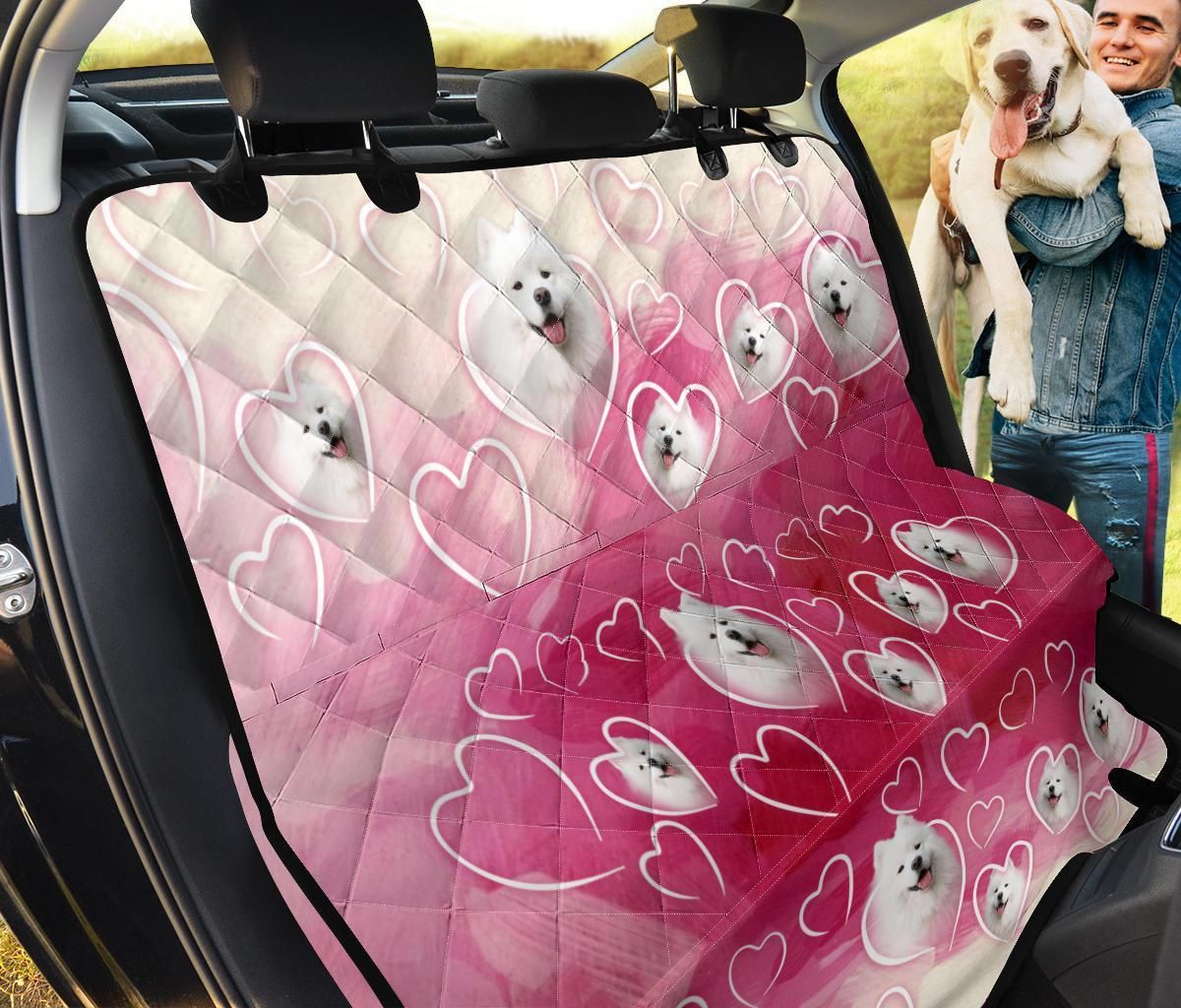 Samoyed On Pink Romantic Design Car Back Seat Cover Dog Car Seat Covers - 588e7aa06cbf Samoyed On Pink Romantic Design Car Back Seat Cover Dog Car Seat Covers - 588e7aa06cbf
