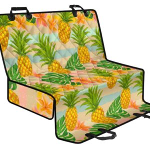 Sand Beach Pineapple Pattern Print Pet Car Back Seat Cover - dedb4502f082