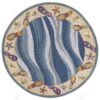 Sandals Seashells Round Carpet Floor Rug Living Room Bedroom Decor Round Area Rug Carpet