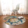 Sandy Turtle Round Carpet Floor Rug Living Room Bedroom Decor Round Area Rug Carpet