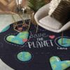 Save The Planet Round Carpet Floor Rug Living Room Bedroom Decor Round Area Rug Carpet