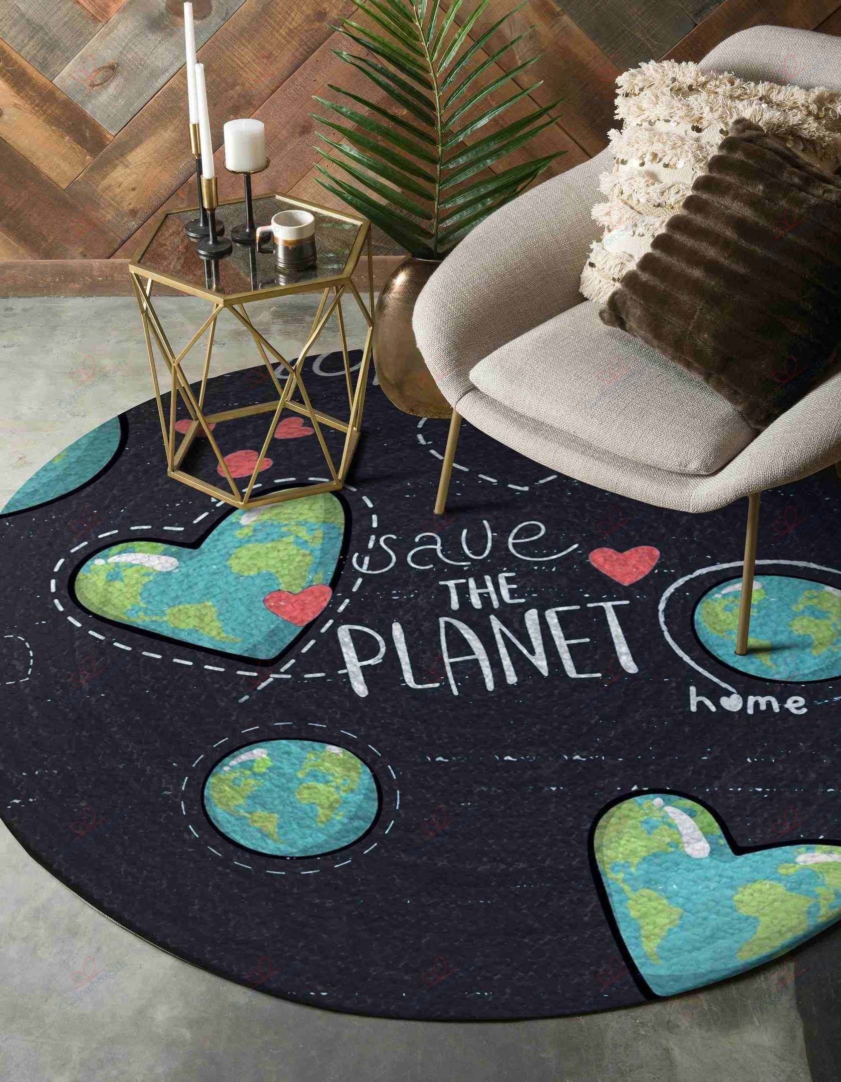 Save The Planet Round Carpet Floor Rug Living Room Bedroom Decor Round Area Rug Carpet Save The Planet Round Carpet Floor Rug Living Room Bedroom Decor Round Area Rug Carpet