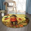 Scarecrow Round Carpet Floor Rug Living Room Bedroom Decor Round Area Rug Carpet