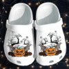 Scary Pumpkin Bat Halloween Crocs Clog Shoes – Halloween Clog Crocs Clog Crocband Clog Birthday Gift For Man Women