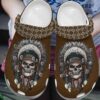 Scary Skull Native America Crocs Clog Shoes – Native Tattoo Skull Shoes Crocbland Clog Birthday Gifts For Men Friends Son