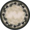 Scenic Pines Round Carpet Floor Rug Living Room Bedroom Decor Round Area Rug Carpet