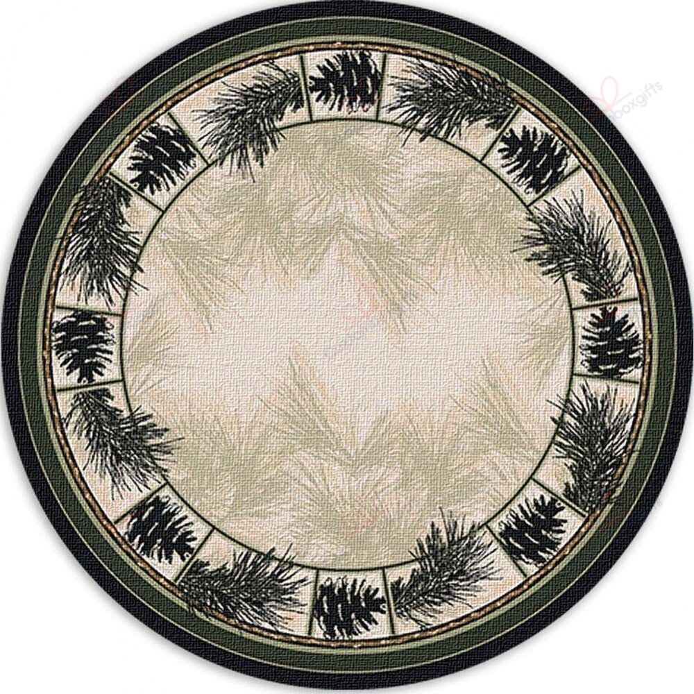 Scenic Pines Round Carpet Floor Rug Living Room Bedroom Decor Round Area Rug Carpet Scenic Pines Round Carpet Floor Rug Living Room Bedroom Decor Round Area Rug Carpet