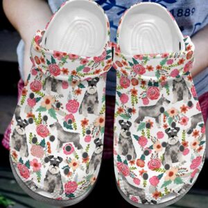 Schnauzer Crocs Clog Classic Clog 6 Colors Flower Schnauzers Shoes