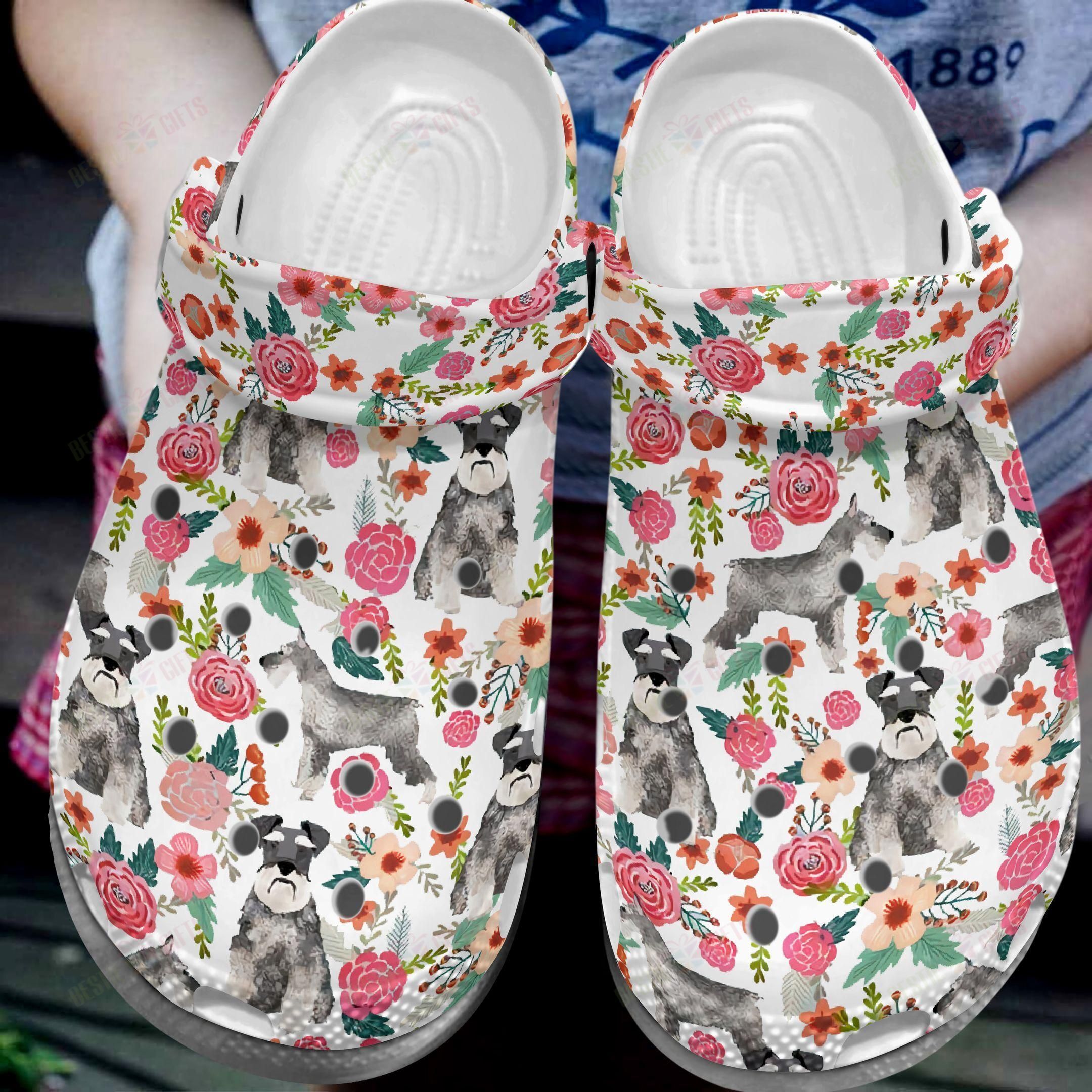 Schnauzer Crocs Clog Classic Clog 6 Colors Flower Schnauzers Shoes Schnauzer Crocs Clog Classic Clog 6 Colors Flower Schnauzers Shoes