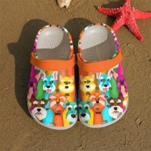 Schnauzer Doodles Sku 2075 Crocs Crocband Clog Comfortable For Mens Womens Classic Clog Water Shoes