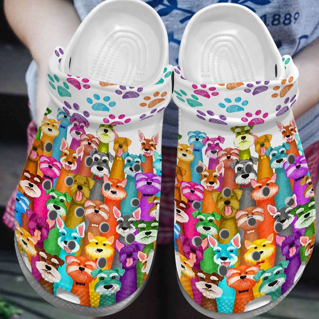 Schnauzer Personalize Clog Custom Crocs Fashionstyle Comfortable For Women Men Kid Print 3D Colorful Schnauzer Schnauzer Personalize Clog Custom Crocs Fashionstyle Comfortable For Women Men Kid Print 3D Colorful Schnauzer