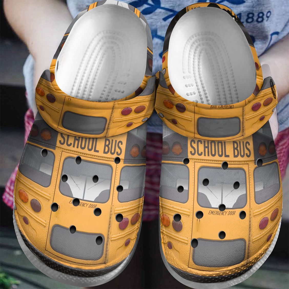 School Bus Driver Personalized Clog Custom Crocs Comfortablefashion Style Comfortable For Women Men Kid Print 3D Emergency Door School Bus Driver Personalized Clog Custom Crocs Comfortablefashion Style Comfortable For Women Men Kid Print 3D Emergency Door