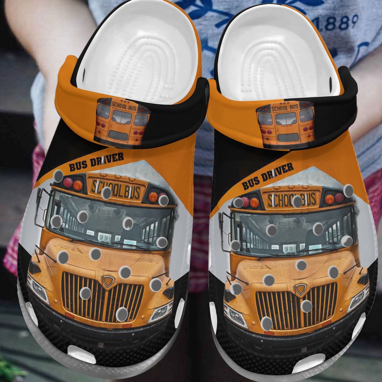 School Bus Driver Personalized Clog Custom Crocs Comfortablefashion Style Comfortable For Women Men Kid Print 3D Powerful Orange School Bus Driver Personalized Clog Custom Crocs Comfortablefashion Style Comfortable For Women Men Kid Print 3D Powerful Orange
