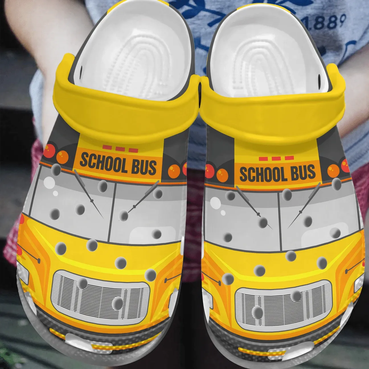 School Bus Personalized Clog Custom Crocs Comfortablefashion Style Comfortable For Women Men Kid Print 3D School Bus Personalized Clog Custom Crocs Comfortablefashion Style Comfortable For Women Men Kid Print 3D