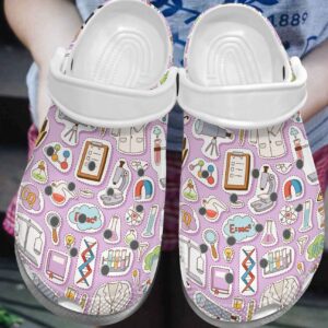 Science Personalized Clog Custom Crocs Comfortablefashion Style Comfortable For Women Men Kid Print 3D Pinky Pattern