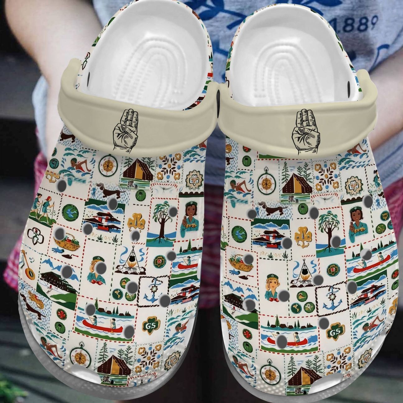 Scouting Personalized Clog Custom Crocs Comfortablefashion Style Comfortable For Women Men Kid Print 3D Girl Scout Scouting Personalized Clog Custom Crocs Comfortablefashion Style Comfortable For Women Men Kid Print 3D Girl Scout