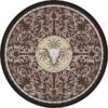 Scrimshaw Ranch Round Carpet Floor Rug Living Room Bedroom Decor Round Area Rug Carpet