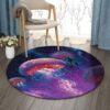 Scuba Diving Jellyfish Round Carpet Floor Rug Living Room Bedroom Decor Round Area Rug Carpet