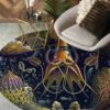 Sea Life Round Carpet Floor Rug Living Room Bedroom Decor Round Area Rug Carpet