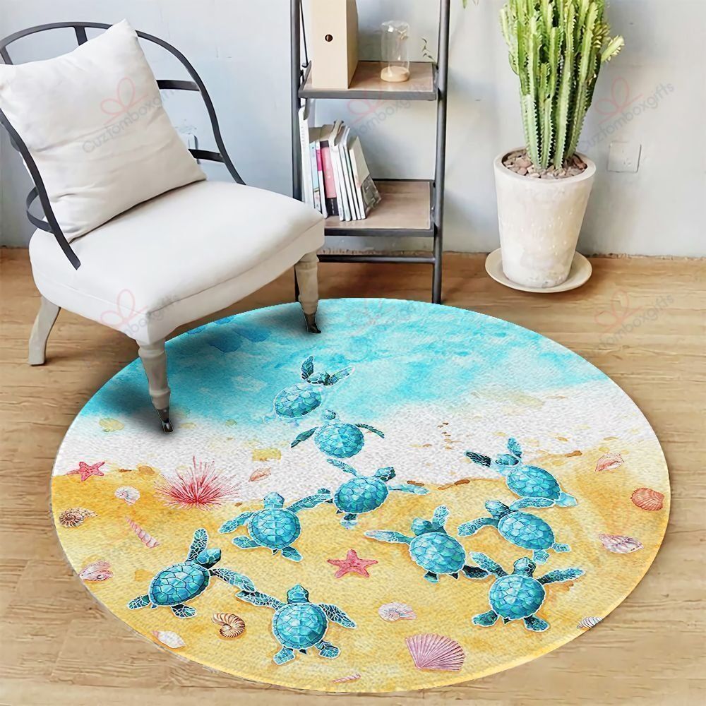 Sea Turtle Beach Round Carpet Floor Rug Living Room Bedroom Decor Round Area Rug Carpet Sea Turtle Beach Round Carpet Floor Rug Living Room Bedroom Decor Round Area Rug Carpet