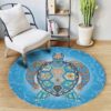 Sea Turtle Cute Round Carpet Floor Rug Living Room Bedroom Decor Round Area Rug Carpet