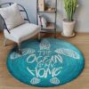 Sea Turtle Round Carpet Floor Rug Living Room Bedroom Decor Round Area Rug Carpet