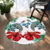 Sea Turtle Love Round Carpet Floor Rug Living Room Bedroom Decor Round Area Rug Carpet