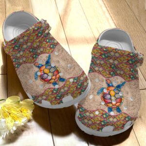 Sea Turtle Shoes Crocs Clog – Boho Style Save The Ocean Shoes Crocbland Clog For Women Man