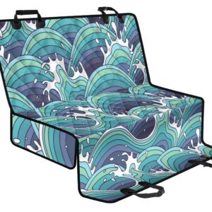 Sea Wave Surfing Pattern Print Pet Car Back Seat Cover - 0eb19e2ae911