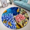 Seafish Round Carpet Floor Rug Living Room Bedroom Decor Round Area Rug Carpet