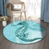 Seahorse Round Carpet Floor Rug Living Room Bedroom Decor Round Area Rug Carpet