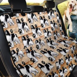 Seamless Landseer Dog Pattern Design Car Back Seat Cover Dog Car Seat Covers - f68c9de11727