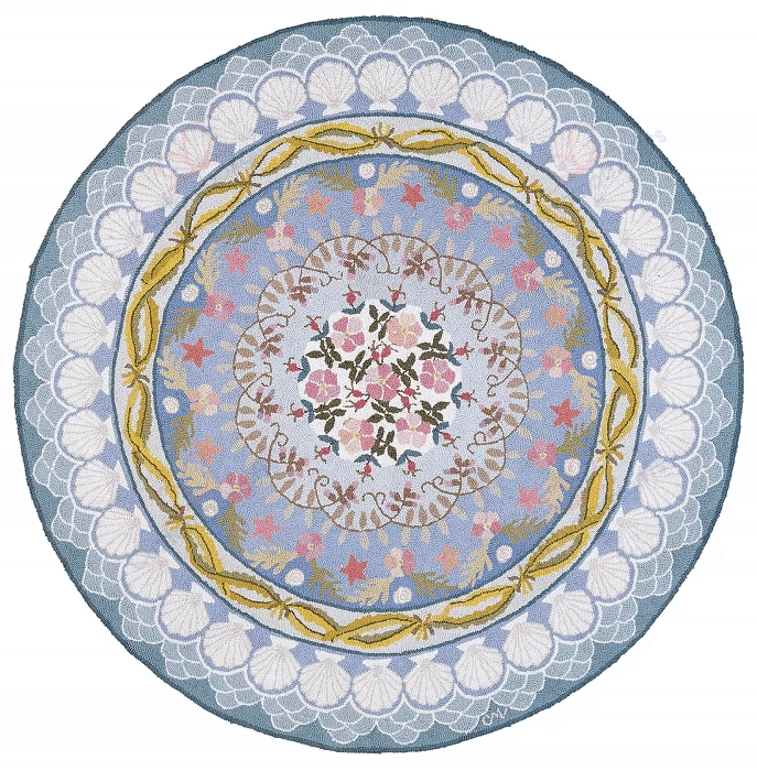 Seaside Garden Round Carpet Floor Rug Living Room Bedroom Decor Round Area Rug Carpet Seaside Garden Round Carpet Floor Rug Living Room Bedroom Decor Round Area Rug Carpet