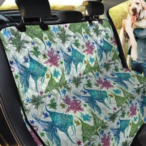 Seaweed Coral Reef Angelfish Tribal Car Back Seat Cover Dog Car Seat Covers - 5dab819fd582