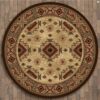 Settlers Retreat Round Carpet Floor Rug Living Room Bedroom Decor Round Area Rug Carpet