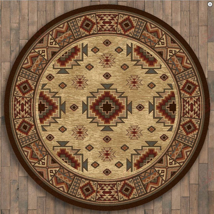 Settlers Retreat Round Carpet Floor Rug Living Room Bedroom Decor Round Area Rug Carpet Settlers Retreat Round Carpet Floor Rug Living Room Bedroom Decor Round Area Rug Carpet