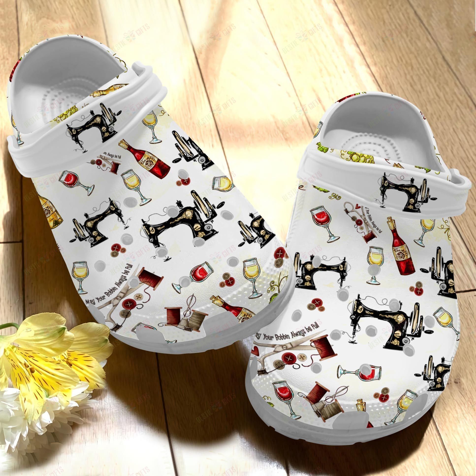 Sewing Crocs Clog Classic Clog Whitesole Sewing And Wine Amazing Life Dh9 Shoes Sewing Crocs Clog Classic Clog Whitesole Sewing And Wine Amazing Life Dh9 Shoes
