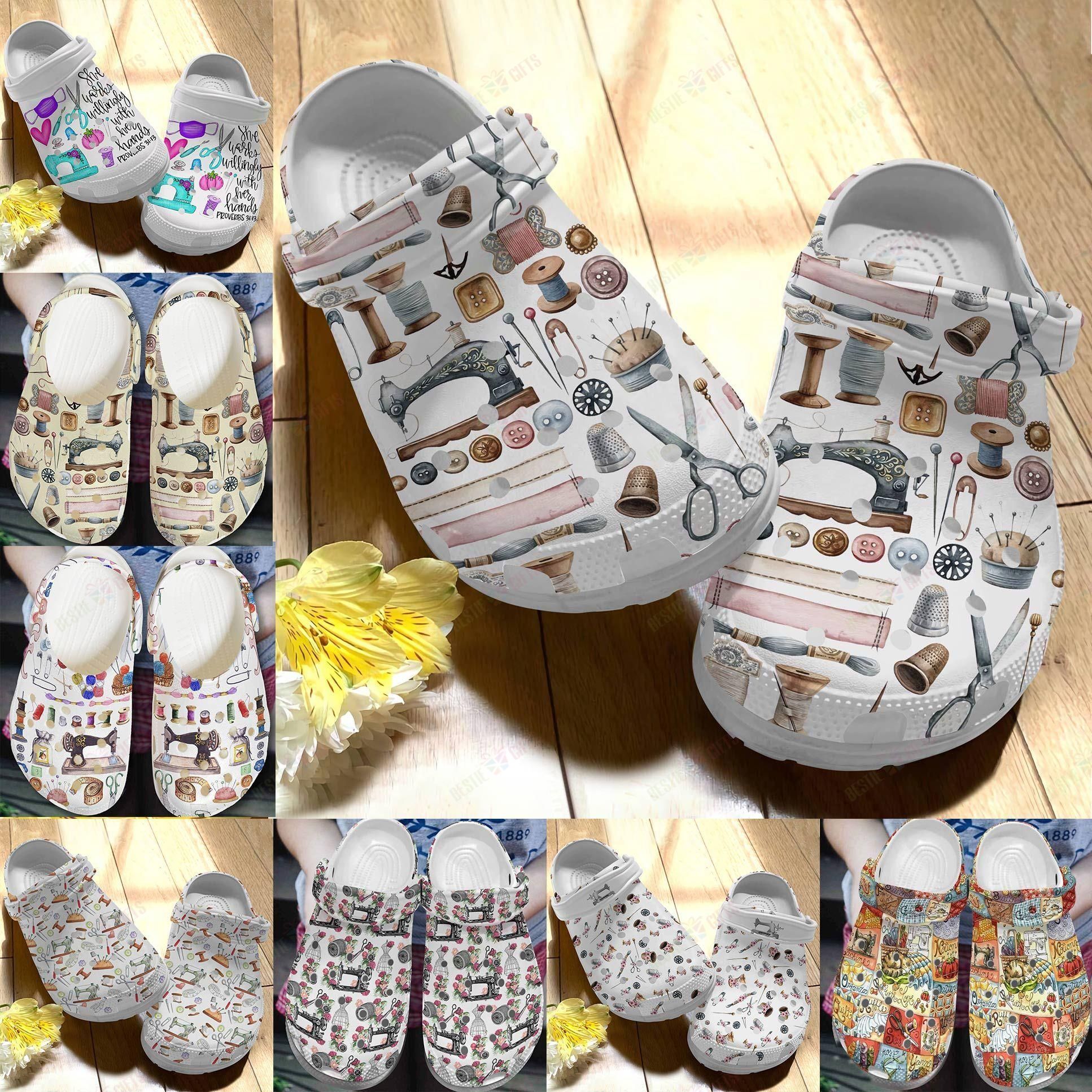 Sewing Crocs Clog Classic Clog Whitesole Sewing Collection Shoes Sewing Crocs Clog Classic Clog Whitesole Sewing Collection Shoes