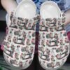 Sewing Crocs Clog Classic Clog Whitesole Vintage Sewing Roses Shoes