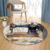 Sewing Round Carpet Floor Rug Living Room Bedroom Decor Round Area Rug Carpet
