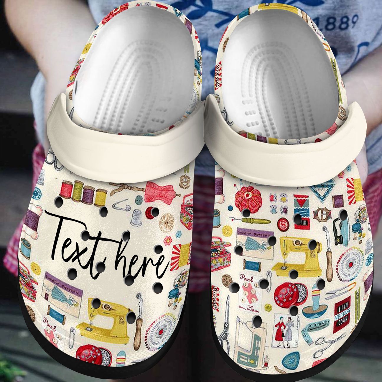 Sewing Personalized Clog Custom Crocs Comfortablefashion Style Comfortable For Women Men Kid Print 3D Illustration Pattern Sewing Personalized Clog Custom Crocs Comfortablefashion Style Comfortable For Women Men Kid Print 3D Illustration Pattern
