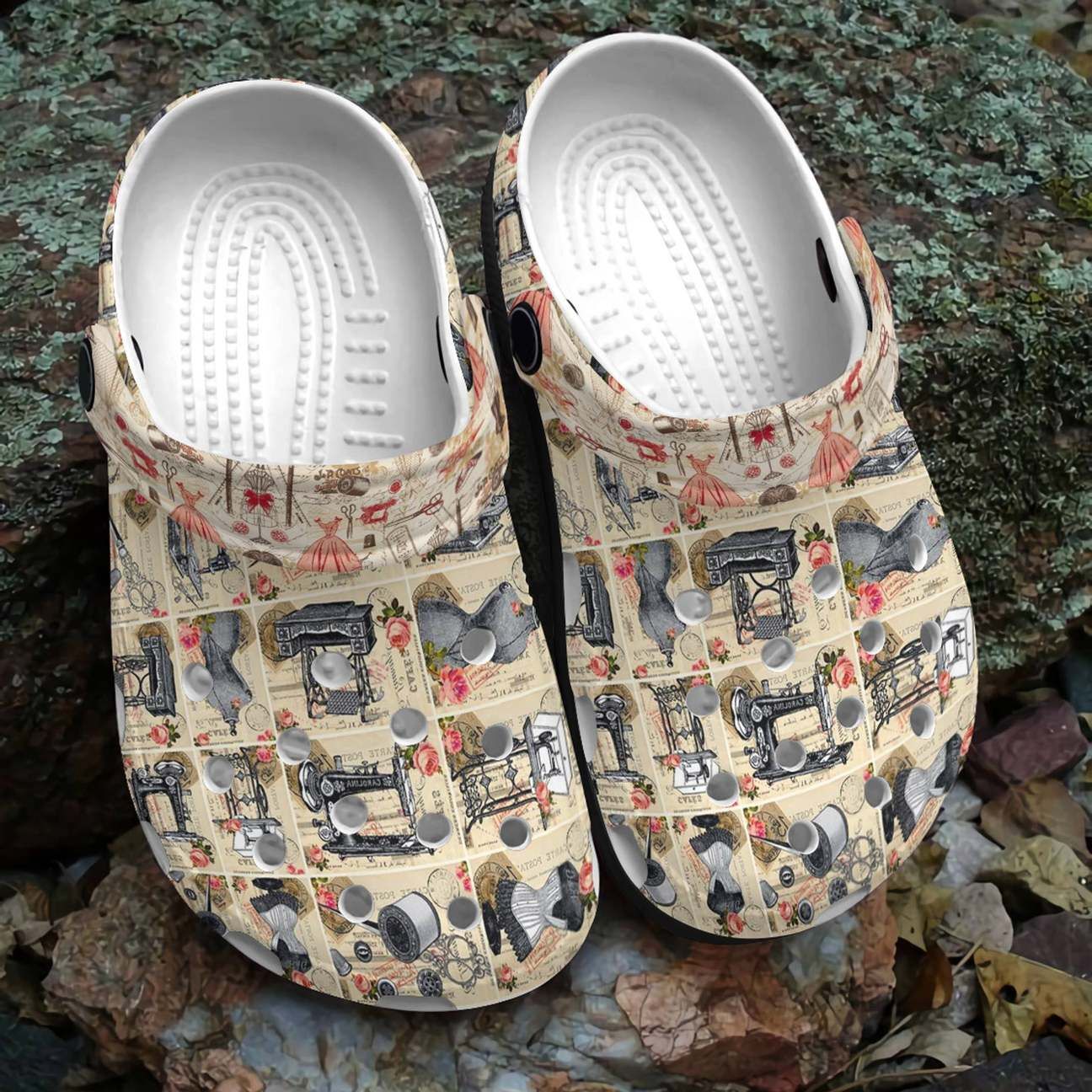 Sewing Personalized Clog Custom Crocs Comfortablefashion Style Comfortable For Women Men Kid Print 3D Vintage Sewing Personalized Clog Custom Crocs Comfortablefashion Style Comfortable For Women Men Kid Print 3D Vintage