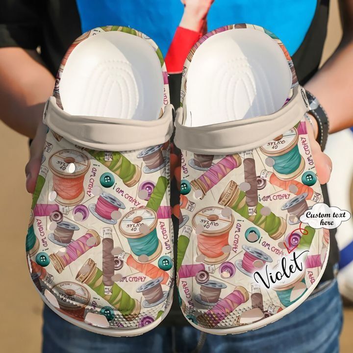 Sewing Personalized I Am Crafty Sku 2117 Crocs Crocband Clog Comfortable For Mens Womens Classic Clog Water Shoes Sewing Personalized I Am Crafty Sku 2117 Crocs Crocband Clog Comfortable For Mens Womens Classic Clog Water Shoes